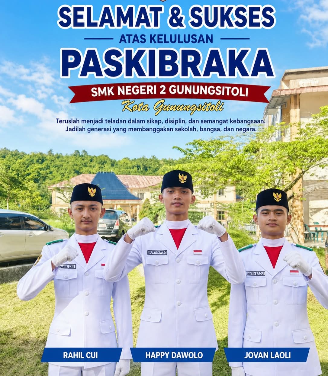 Selamat dan Sukses kepada Murid SMK Negeri 2 Gunungsitoli atas Kelulusan Paskibraka Kota Gunungsitoli